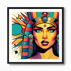 Pop Egyptian Layla Gold Art Print