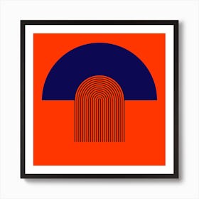 Orange Mid-Century Arch 4 Art Print