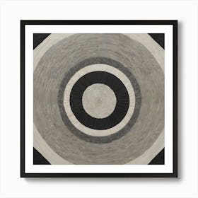 Black And White Circle Art Print