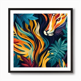 Tiger In The Jungle Art Print