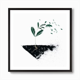 Tree Growing Out Of The Dirt Art Print