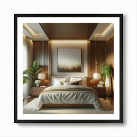 Modern Bedroom Design Art Print