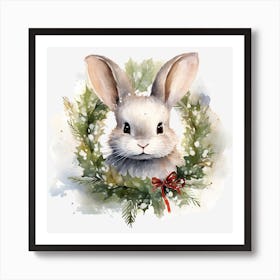Christmas Bunny 3 Art Print