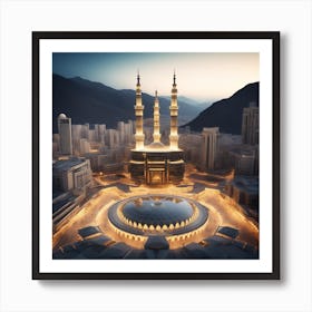 Islamic Mosque At Dusk 1 Art Print