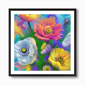 Anemone Flowers 5 Art Print