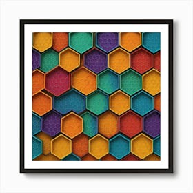 Honeycomb Pattern Art Print