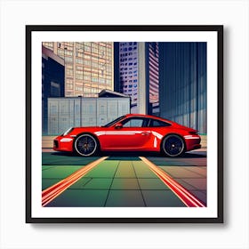 Porsche Le' Comica Art Print