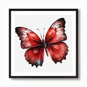 Red Butterfly Art Print