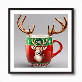 Reindeer Mug 2 Art Print