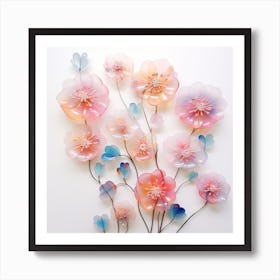 Flowers On A Wall Poster