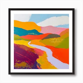 Colourful Abstract Pyrnes National Park France 4 Art Print