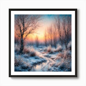 Snowy Forest Art Print