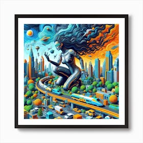 Futuristic Cityscape 15 Art Print