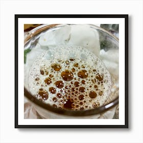 Cup Of Tea with foam and bubbles 3 Art Print