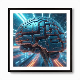 Brain In Space 1 Art Print