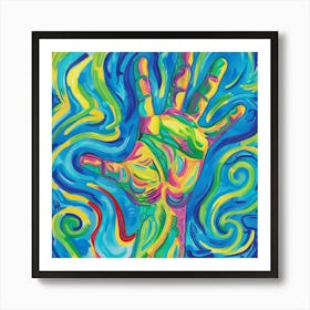 Colorful Hand Painting Art Print