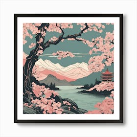 Japanese Cherry Blossoms Art Print