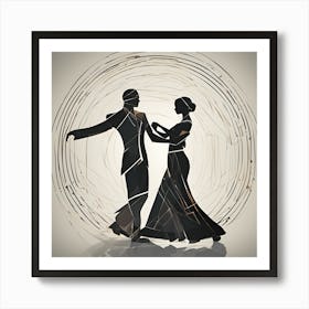 Ballroom Dancers Art Print