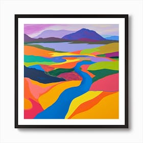 Colourful Abstract Thingvellir National Park Iceland 4 Art Print