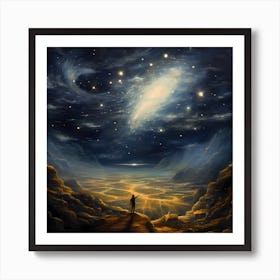 Starry Sonata: Brushstroke Ballet Art Print