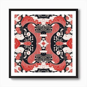 Japanese Inspired Art Flow 8 Art Print