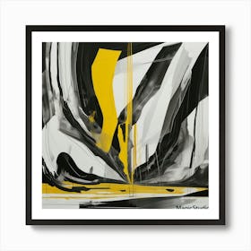 Modern Art yellow Art Print