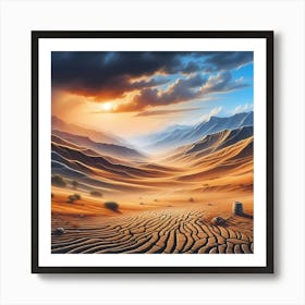 Desert Landscape 3 Art Print