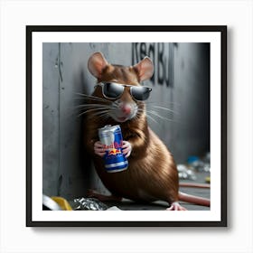 A Sleek, Urban Rat With Shimmering Brown Fur And A Knowing Glint In Its Bright, Black Eyes, (3) Art Print