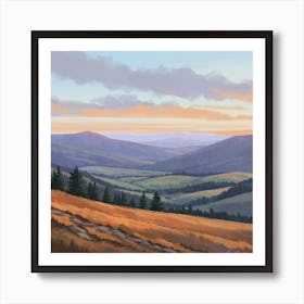 Sunset In The Mountains 2 Art Print