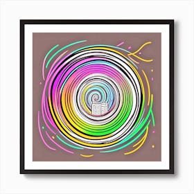 Rainbow Spiral Art Print