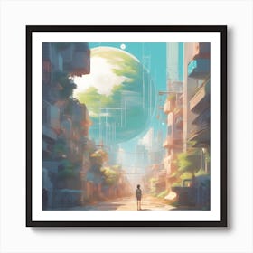 Futuristic City Art Print