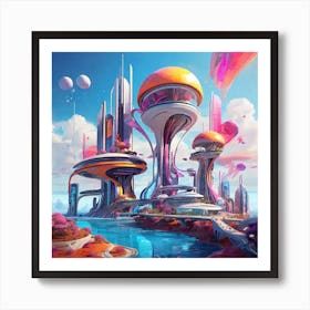 Futuristic City Art Print