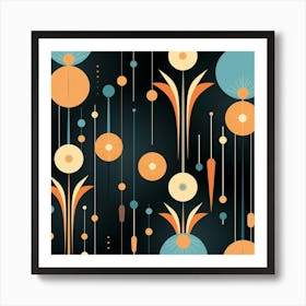 Deco Abstract Pattern Vector Art Print