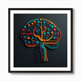 Tree Made Of Wires Art Print