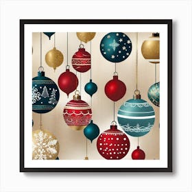 Christmas Ornaments 81 Art Print