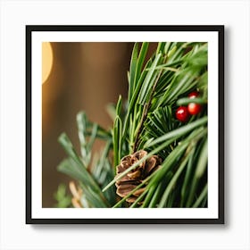 Christmas Wreath 3 Art Print