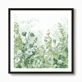 A Stunning Illustration Vibrant Green Spring Lan (1) Art Print