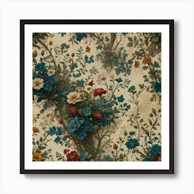 Floral Wallpaper 4 Art Print