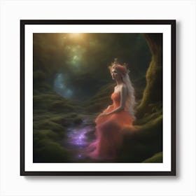 Fairy In The Forest 4 Art Print