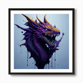 Purple Dragon 6 Art Print