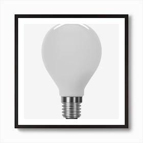 White Light Bulb Art Print