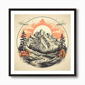 Mountain Landscape 12 Art Print