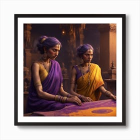 Two Indian Women Art Print