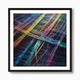 Abstract Image Of Colorful Lines 2 Art Print