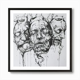 Three Heads Art Print