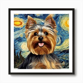 Yorki Starry Night Art Print