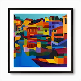 Abstract Travel Collection Belize City Belize 2 Art Print