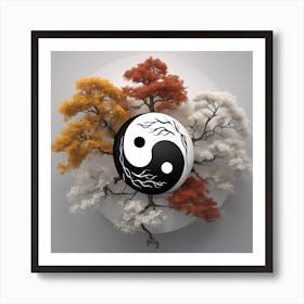 Yin Yang Tree 1 Art Print