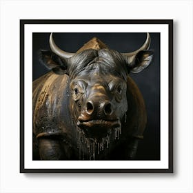 Bull With Horns Art Print