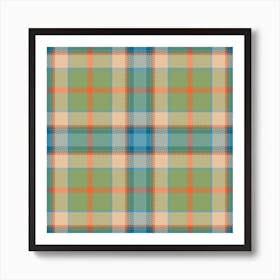 Tartan Scotland Seamless Plaid Pattern Vintage Check Color Square Geometric Texture 4 Art Print